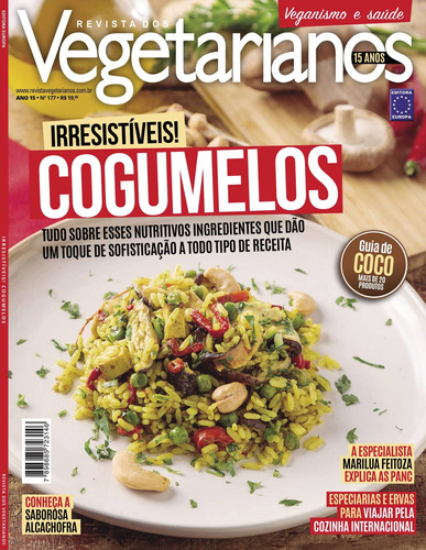 Revista dos Vegetarianos 177, de a Europa. Editora Europa Ltda., capa mole em português, 2021