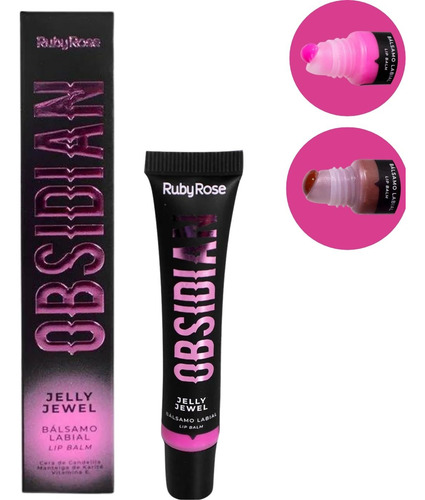 Hidratante Bálsamo Labial Lip Balm Ruby Rose Obsidian Jelly