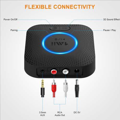 1mii B06 Plus Bluetooth Receiver, Hifi Wireless Audio Adapte