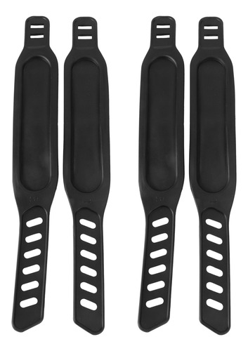 Set De 4 Correas Negras Para Pedales, Ligero, Para Gimnasio