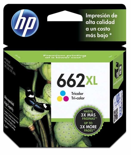 Cartucho Hp 662xl Tri Color Original Cz106al Nuevo