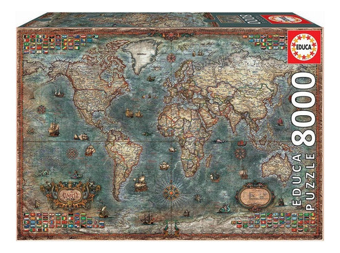 Puzzle Rompecabeza 8000 Pzs Mapamundi Histórico Educa 18017 