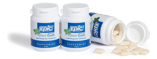 Epic Gum Sin Aspartame 100% Xylitol Menta Sin AzĂșcar 150 Pz.