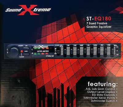 Soundxtreme Car Audio Ecualizador Pasivo 7 Banda 1/2 Din Pre