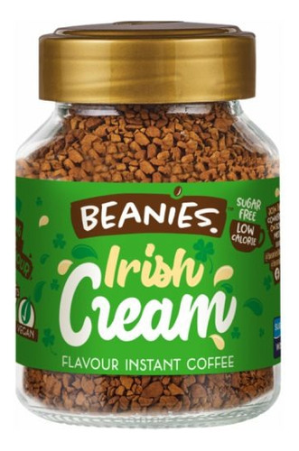 Café Sin Gluten Beanies Sabor Irish Cream , Frasco 50 Gr