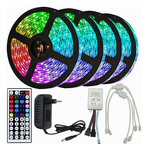 Tira Led Rgb Con Control Ir 20m