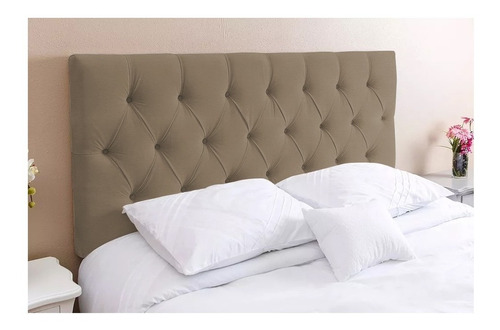  Cabeceira De Cama Box Kasabela Paris Casal 140cm X 58cm Couro Sintético Fendi