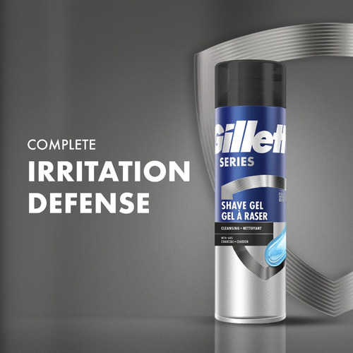 Gel Gillette Series Shave Gel Limpiador Carbon Afeita Suave