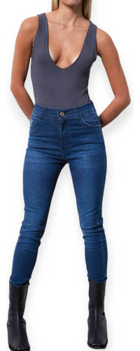 Jeans Mujer Sisa Luz Tiro Alto Chupin