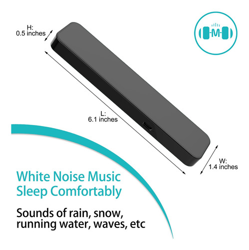 Altavoz De Almohada Estéreo Bluetooth Para Dormir Y Relajars Blanco Y Azul