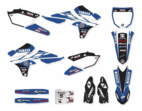 Kit Adesivo Brilho Yz 250 450 2014 Motocross 0,20mm 15905 Cor Padrão