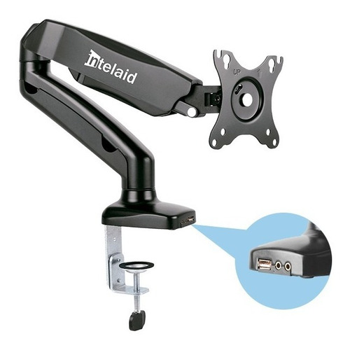 Imagen 2 de 7 de Soporte Intelaid IT-DBGS de mesa para TV/Monitor de 13" a 27" negro