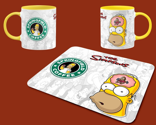 Taza Y Mouse Pad Simpson