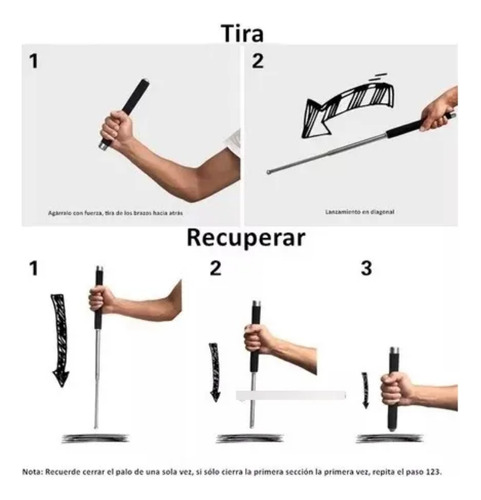 Baston Para Defensa Personal Telescopico Con Funda