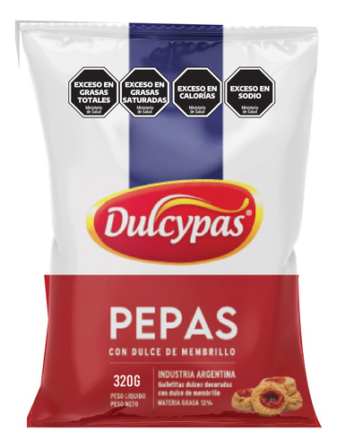 Pepas Con Membrillo Dulcypas X 320gr - Caja X 20 Paquetes