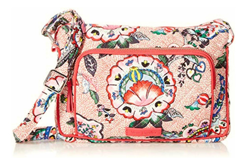 Vera Bradley Rfid Little Hipster, Algodón, Stitched Flowers