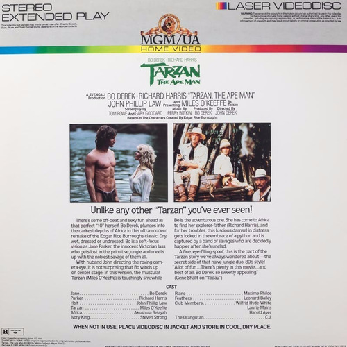 Tarzan The Ape Man (1981) Rare Laserdisc Laser Disc Bo Derek (Usado)