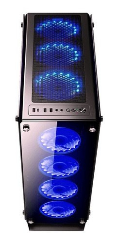 Gabinete Gamer Redragon Ironhide Gc-801 Rgb X6 Full Tower