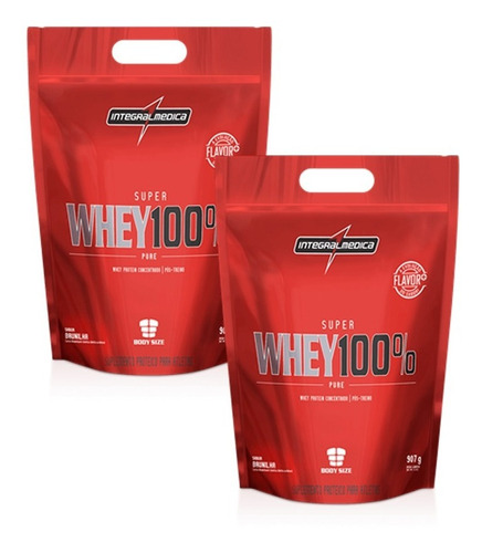 2x Whey Protein 100% Pure 907g - Integralmedica + Brinde