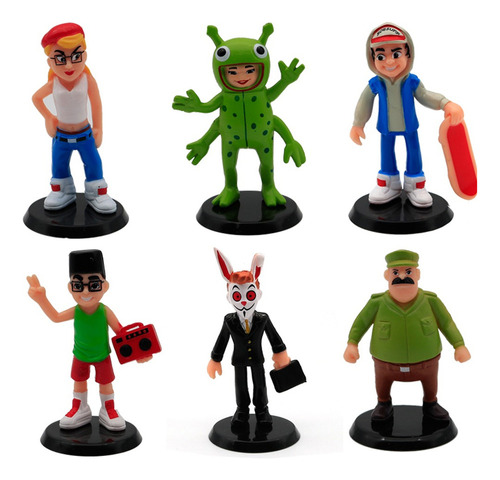 6pcs Subway Surfers Acción Figura Modelo Juguete Regalo