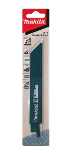 Imagen 2 de 5 de 2 Hojas De Sierra Reciproca Sable Makita 150 X 19 X 0.9 Mm