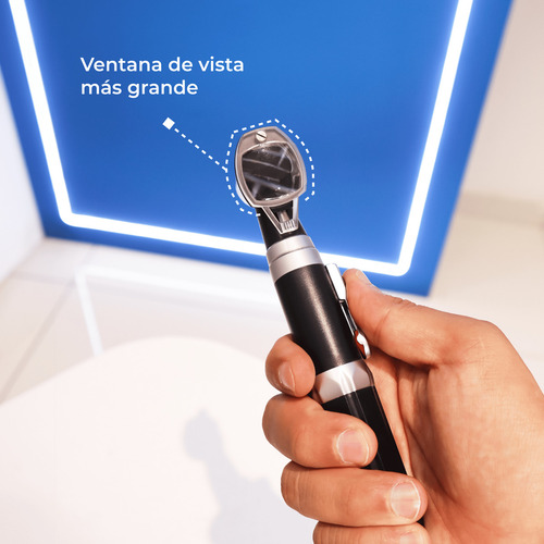 Set Otoscopio Y Oftalmoscopio Con Luz Led Tp302 Checkatek Color Negro