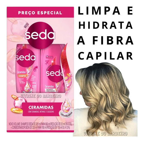 Kit Com Shampoo + Condicionador Com Ceramidas Infusão Ativa!