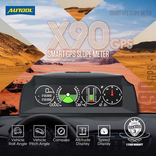 Medidor Velocidad X90 Gps Pendiente Inclinómetro Brújula 4x4