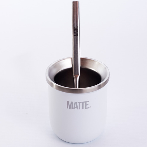 Mate Steel De Acero Inoxidable Termico + Bombilla - Matte