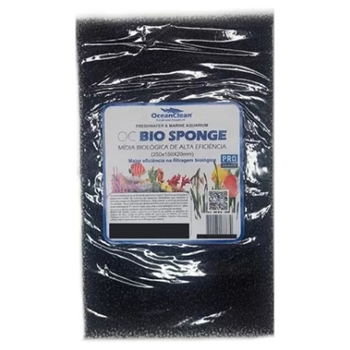 Ocean Clean Bio Sponge 25x15x2  Esponja Aquário Filtragem