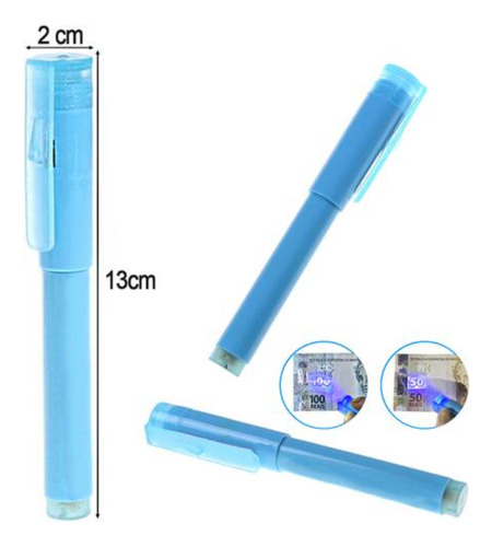 Caneta Detectora De Notas Falsas Com Luz Uv Profissional