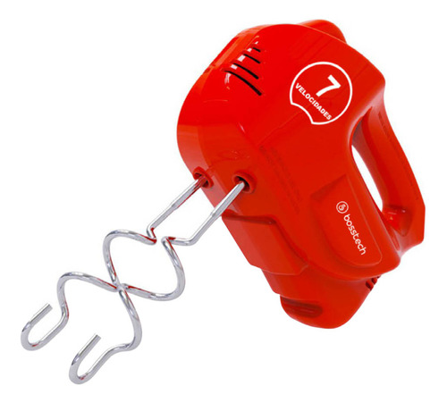 Batidora Domestica Bosstech M2 7 Velocidades 200 Watts Rojo