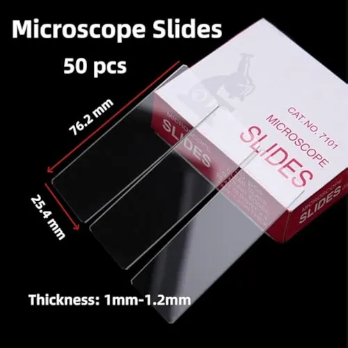 Portaobjetos Y Cubreobjetos De Microscopio En Blanco, 50