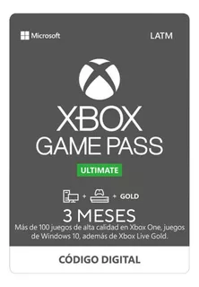 Xbox Game Pass Ultimate 3 Meses Completos