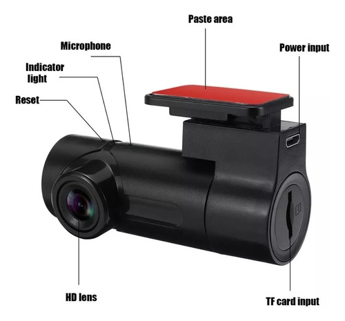 Camara Hidden Seguridad Auto Dvr Grabado Aplicación 1080p
