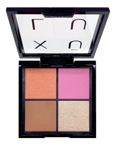 Imagen 2 de 7 de Paleta De Rostro Rubor Iluminador Y Contorno Xulu Cosmeticos