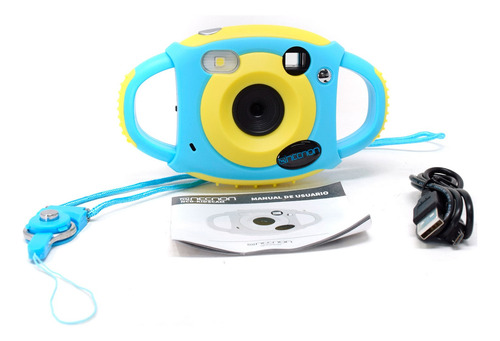 Camara Digital Kids Necnon 8mp Flash Integrado Slot Micro Sd Contra Golpes Azul Ncd-kidscam-bl