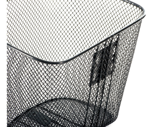 Paquete De 5 Canastillas De Acero Plastificada Bicicleta R16 Color Negro