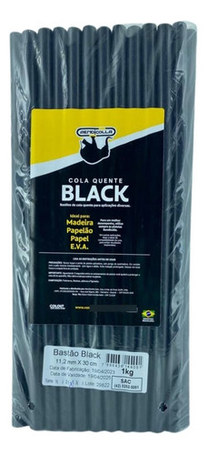 Refil Bastao Cola Preta Rendcolla Quente Martelinho Ouro 1kg