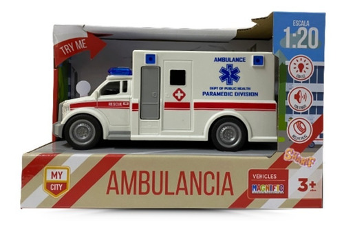 Ambulancia 1:20 Magnific Con Luz Sonido - Sharif Express