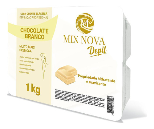 Cera Quente Para Depilação Elástica Chocolate Branco 1kg