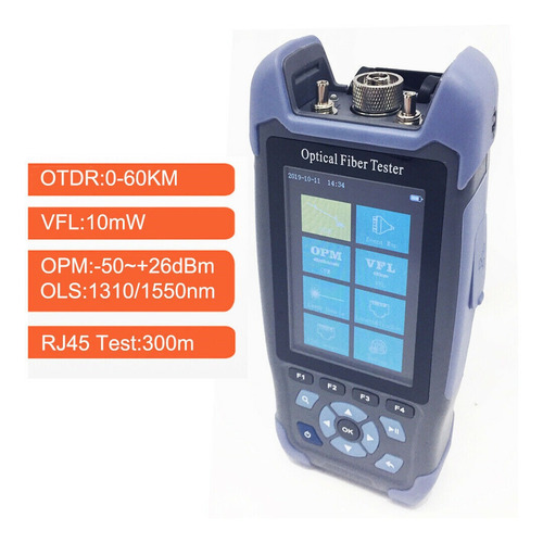 Mini Otdr 1310/1550nm 24db/22db Opm/ols / Rj45 Test Vfl