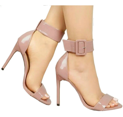 Sandália Feminina Salto Baixo Rose - Envio Até 7 Dias