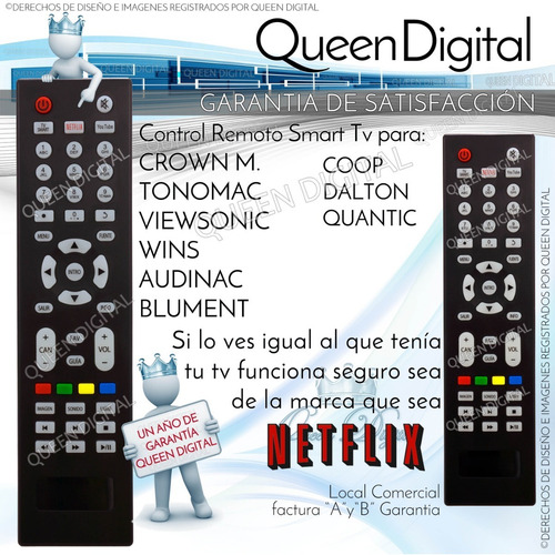 Imagen 2 de 8 de Control Remoto Para Coop Cotv-0002 Cotv-0003 0004 0005 0006