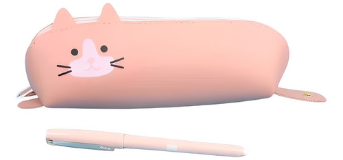 En Stock Abfa Shop Cartuchera Kawaii Gato Gatito Cierre Rosa