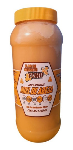 Imagen 1 de 1 de Miel Pura De Abeja Flor De Mezquite 1.3 Kg Virgen