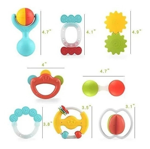 Sonajeros Y Llama Dientes Para Bebe Set X 12 Pcs He0149