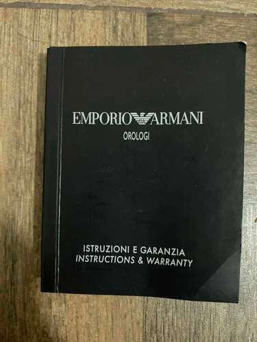 Imagen 1 de 3 de Instructivo / Garantía Relojes Emporio Armani