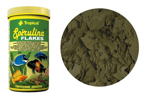 Ração Tropical Spirulina Flakes 50g Guppy Molly Africanos