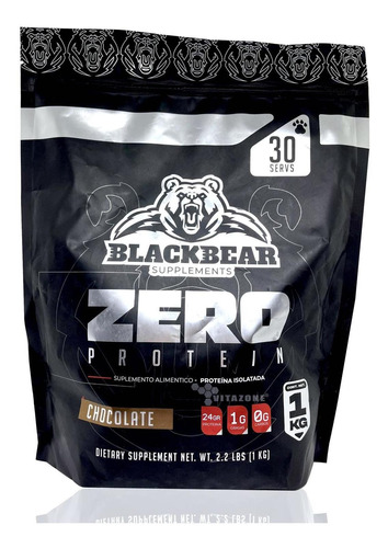 Proteína Zero Carbs 1 Kg Chocolate 30 Serv Hidrolizada Black